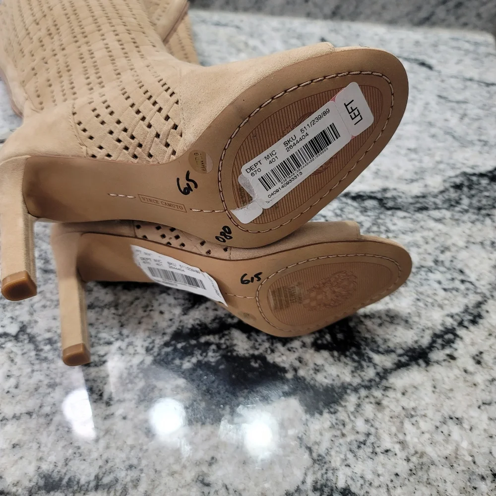 VINCE CAMUTO SHELRICA  OPEN  TOES WOVEN BOOT - Picture 10 of 12